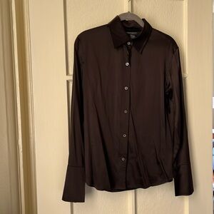 Banana Republic Silk Shirt brown